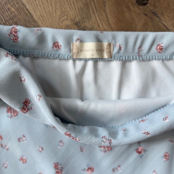 Altar'd State Light Blue Floral Maxi Skirt - Picture 4 of 5